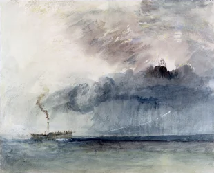 Dampfschiff im Sturm, ca. 1841